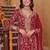 women ethnic motifs embroidered regular kurta with palazzos & with dupatta