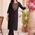 women ethnic motifs embroidered regular thread work cotton kurta with trousers