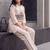 women printed regular kurta with trousers