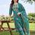 women floral printed regular thread work cotton kurta with trousers & with dupatta