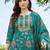 women floral printed regular thread work cotton kurta with trousers & with dupatta