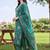 women floral printed regular thread work cotton kurta with trousers & with dupatta