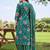 women floral printed regular thread work cotton kurta with trousers & with dupatta