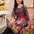 women floral printed regular beads and stones cotton kurta with trousers