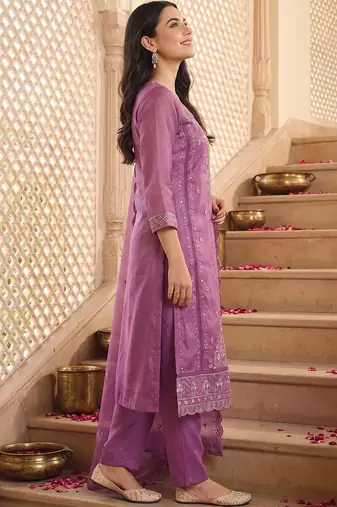 women ethnic motifs kurta with trouser & dupatta
