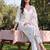 women ethnic motifs embroidered regular thread work cotton kurta with trousers & with dupatta