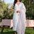 women ethnic motifs embroidered regular thread work cotton kurta with trousers & with dupatta