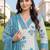 women floral printed regular cotton kurta with trousers & with dupatta