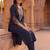 women ethnic motifs embroidered regular thread work kurta with trousers
