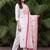 women floral embroidered regular thread work cotton kurta with trousers & with dupatta