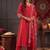 women ethnic motifs regular thread work kurta with trousers & with dupatta