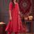 women ethnic motifs regular thread work kurta with trousers & with dupatta
