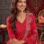 women ethnic motifs regular thread work kurta with trousers & with dupatta