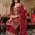 women ethnic motifs embroidered regular kurta with palazzos & with dupatta