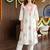 women ethnic motifs printed empire mirror work cotton kurta with trousers