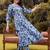 women floral printed regular cotton kurta with trousers