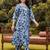 women floral printed regular cotton kurta with trousers