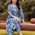 women floral printed regular cotton kurta with trousers