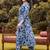 women floral printed regular cotton kurta with trousers