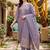 women paisley embroidered regular sequinned kurta with trousers & with dupatta