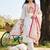 women ethnic motifs embroidered regular thread work cotton kurta with trousers & with dupatta