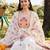 women ethnic motifs embroidered regular thread work cotton kurta with trousers & with dupatta