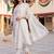 ethnic motifs embroidered regular thread work kurta with trousers & with dupatta