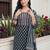 women ethnic motifs printed regular cotton kurta with trousers & with dupatta