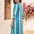 women printed regular cotton kurta with trousers