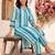 women printed regular cotton kurta with trousers