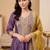 women ethnic motifs embroidered regular kurta with trousers & with dupatta