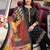 women ethnic motifs printed regular kurta with trousers & with dupatta