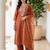 women ethnic motifs embroidered regular thread work liva kurta with trousers & with dupatta