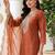 women ethnic motifs embroidered regular thread work liva kurta with trousers & with dupatta