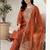 women ethnic motifs embroidered regular thread work liva kurta with trousers & with dupatta