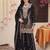 women ethnic motifs embroidered regular kurta with sharara & with dupatta