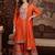 women ethnic motifs embroidered regular kurta with sharara & with dupatta