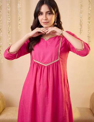 women empire gotta patti kurta with trousers & with dupatta 2