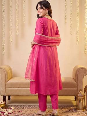 women empire gotta patti kurta with trousers & with dupatta 4