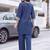 women ethnic motifs embroidered regular thread work linen kurta with palazzos
