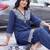 women ethnic motifs embroidered regular thread work linen kurta with palazzos