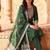 women ethnic motifs embroidered regular thread work liva kurta with trousers & with dupatta