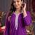 women floral embroidered regular thread work liva kurta with trousers & with dupatta