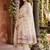 women ethnic motifs printed regular thread work kurta with trousers & with dupatta