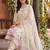 women ethnic motifs printed regular thread work kurta with trousers & with dupatta