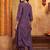 women ethnic motifs printed regular thread work kurta with trousers