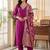 women ethnic motifs embroidered regular kurta with trousers & with dupatta