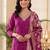 women ethnic motifs embroidered regular kurta with trousers & with dupatta