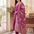 women ethnic motifs embroidered regular kurta with trousers & with dupatta