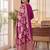 women ethnic motifs embroidered regular kurta with trousers & with dupatta